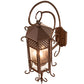 Meyda Lighting Old London 10" 3-Light Cafe Noir Wall Sconce With Clear Seeded Shade Glass