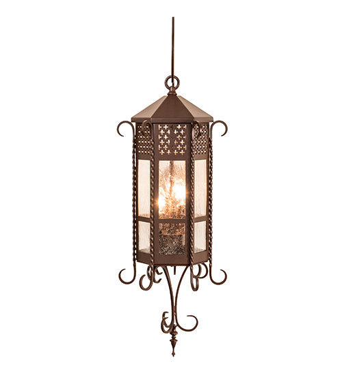 Meyda Lighting Old London 10" 3-Light Cafe Noir Wall Sconce With Clear Seeded Shade Glass