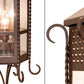 Meyda Lighting Old London 10" 3-Light Cafe Noir Wall Sconce With Clear Seeded Shade Glass