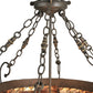 Meyda Lighting Old London 26" 3-Light Timeless Bronze Inverted Pendant Light With Amber Mica Shade Glass