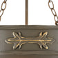 Meyda Lighting Old London 26" 3-Light Timeless Bronze Inverted Pendant Light With Amber Mica Shade Glass