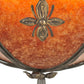 Meyda Lighting Old London 26" 3-Light Timeless Bronze Inverted Pendant Light With Amber Mica Shade Glass