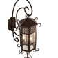 Meyda Lighting Old London 28667 10" 3-Light Cafe Noir Wall Sconce With Clear Seeded Shade Glass