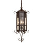 Meyda Lighting Old London 28667 10" 3-Light Cafe Noir Wall Sconce With Clear Seeded Shade Glass