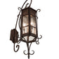 Meyda Lighting Old London 28667 10" 3-Light Cafe Noir Wall Sconce With Clear Seeded Shade Glass