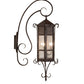 Meyda Lighting Old London 28667 10" 3-Light Cafe Noir Wall Sconce With Clear Seeded Shade Glass