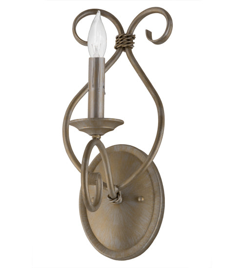 Meyda Lighting Olivia 6" Antique Silver Wall Sconce