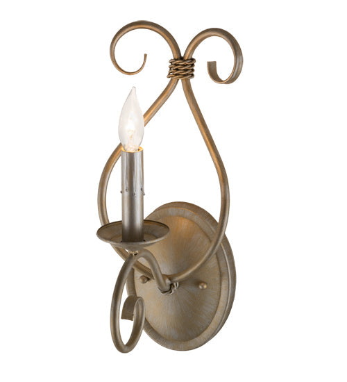 Meyda Lighting Olivia 6" Antique Silver Wall Sconce