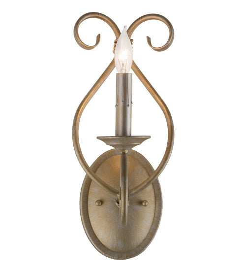 Meyda Lighting Olivia 6" Antique Silver Wall Sconce