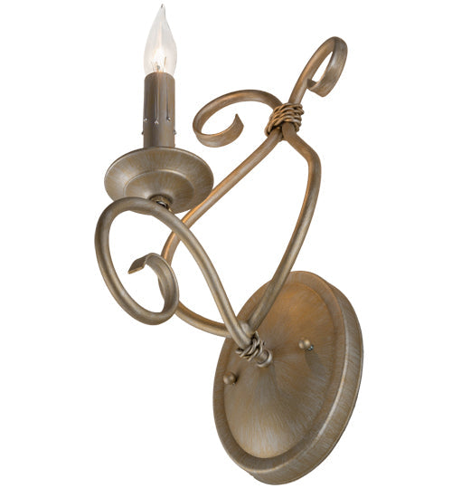 Meyda Lighting Olivia 6" Antique Silver Wall Sconce
