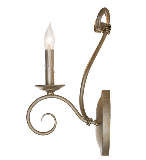 Meyda Lighting Olivia 6" Antique Silver Wall Sconce