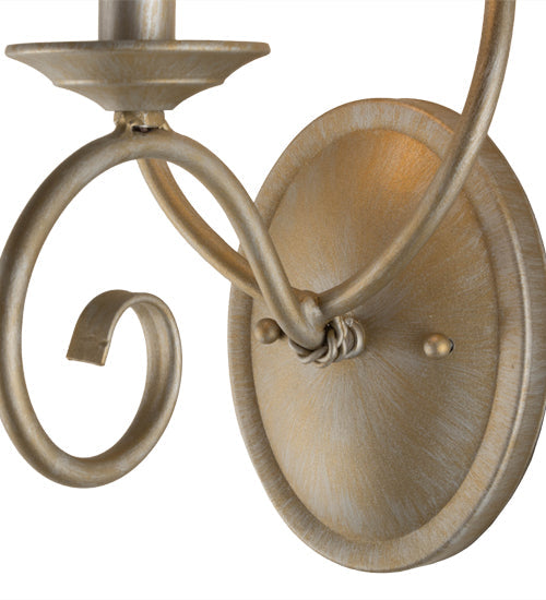 Meyda Lighting Olivia 6" Antique Silver Wall Sconce
