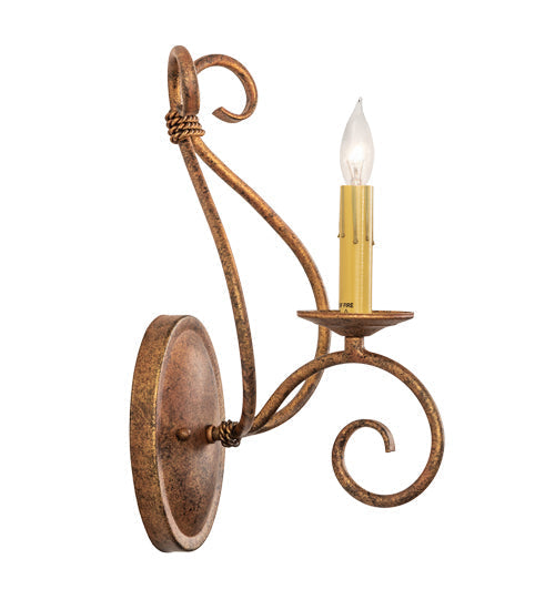 Meyda Lighting Olivia 6" Autumn Leaf Wall Sconce With Faux Candlelight