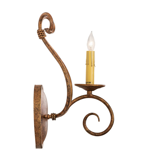 Meyda Lighting Olivia 6" Autumn Leaf Wall Sconce With Faux Candlelight