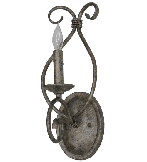 Meyda Lighting Olivia 6" Corinth Wall Sconce With Amber Faux Candlelight