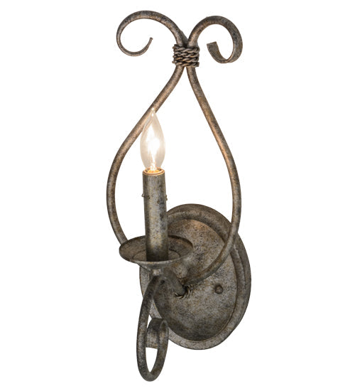 Meyda Lighting Olivia 6" Corinth Wall Sconce With Amber Faux Candlelight