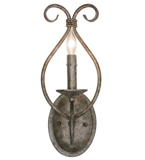 Meyda Lighting Olivia 6" Corinth Wall Sconce With Amber Faux Candlelight