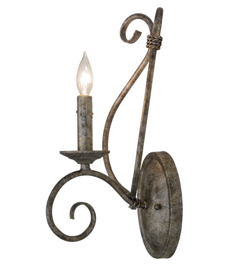 Meyda Lighting Olivia 6" Corinth Wall Sconce With Amber Faux Candlelight