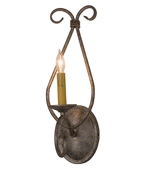 Meyda Lighting Olivia 6" Corinth Wall Sconce With Ivory Faux Candlelight