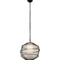 Meyda Lighting Omaro Poto 16" Oil Rubbed Bronze Pendant Light With White Shade Glass