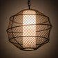 Meyda Lighting Omaro Poto 16" Oil Rubbed Bronze Pendant Light With White Shade Glass