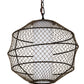 Meyda Lighting Omaro Poto 16" Oil Rubbed Bronze Pendant Light With White Shade Glass
