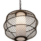 Meyda Lighting Omaro Poto 16" Oil Rubbed Bronze Pendant Light With White Shade Glass