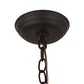 Meyda Lighting Omaro Poto 16" Oil Rubbed Bronze Pendant Light With White Shade Glass