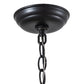 Meyda Lighting Omaro Poto 16" Solar Black Pendant Light With White Statuario Idalight & Black Net Shade