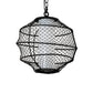 Meyda Lighting Omaro Poto 16" Solar Black Pendant Light With White Statuario Idalight & Black Net Shade