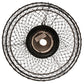 Meyda Lighting Omaro Poto 16" Solar Black Pendant Light With White Statuario Idalight & Black Net Shade