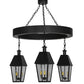Meyda Lighting Oneida 42" 12-Light Flat Black Lantern Chandelier With Clear Rainstone Idalight Shade Glass