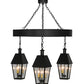 Meyda Lighting Oneida 42" 12-Light Flat Black Lantern Chandelier With Clear Rainstone Idalight Shade Glass