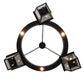 Meyda Lighting Oneida 42" 12-Light Flat Black Lantern Chandelier With Clear Rainstone Idalight Shade Glass