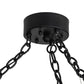Meyda Lighting Oneida 42" 12-Light Flat Black Lantern Chandelier With Clear Rainstone Idalight Shade Glass