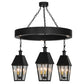 Meyda Lighting Oneida 42" 12-Light Flat Black Lantern Chandelier With Clear Rainstone Idalight Shade Glass