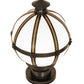Meyda Lighting Orbital 23" Oil Rubbed Bronze & Goldtastic Outdoor Pier Mount Light With White Statuario Idalight Shade