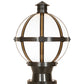 Meyda Lighting Orbital 23" Oil Rubbed Bronze & Goldtastic Outdoor Pier Mount Light With White Statuario Idalight Shade