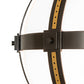 Meyda Lighting Orbital 23" Oil Rubbed Bronze & Goldtastic Outdoor Pier Mount Light With White Statuario Idalight Shade