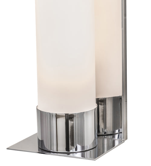 Meyda Lighting Orchard Town 5" Polished Stainless Steel Wall Sconce With White Statuario Idalight Shade