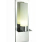 Meyda Lighting Orchard Town 6" Nickel Wall Sconce With White Opal Shade Glass