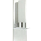 Meyda Lighting Orchard Town 6" Silver Wall Sconce With Chrome and White Frosted Shade Glass