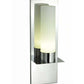 Meyda Lighting Orchard Town 6" Silver Wall Sconce With Chrome and White Frosted Shade Glass