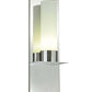 Meyda Lighting Orchard Town 6" Silver Wall Sconce With Chrome and White Frosted Shade Glass