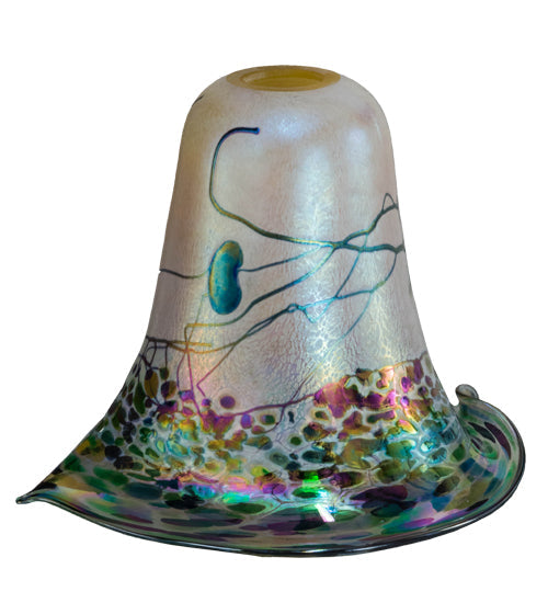 Meyda Lighting Orchid 8" Multi-Colored Iridescent Shade Glass