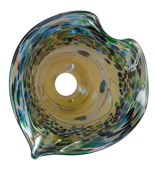 Meyda Lighting Orchid 8" Multi-Colored Iridescent Shade Glass