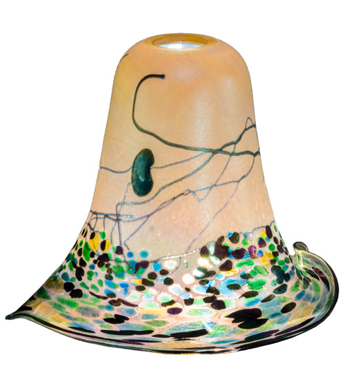 Meyda Lighting Orchid 8" Multi-Colored Iridescent Shade Glass