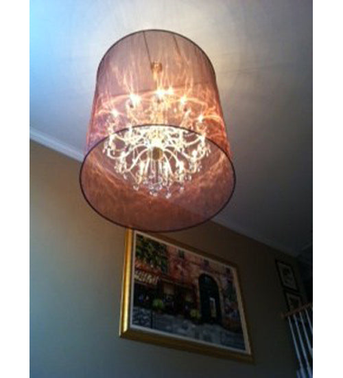 Meyda Lighting Organza 48" Sheer Chocolate Brown Shade