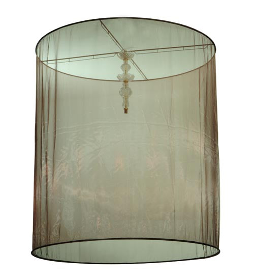Meyda Lighting Organza 48" Sheer Chocolate Brown Shade