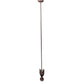 Meyda Lighting Orleans 12" Rusty Nail Pendant Light With White Scalvo Shade Glass